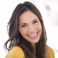 Woman with flawlessly repaired smile