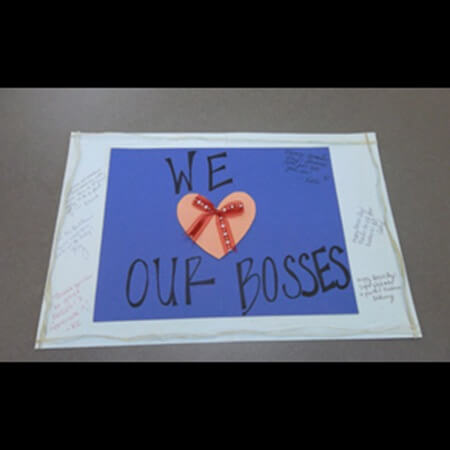 We heart our boss card