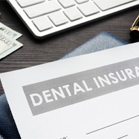 Dental insurance claim form on desk