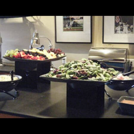 Buffet with various foods