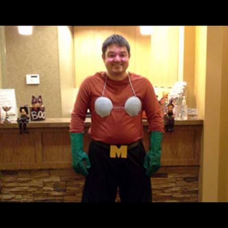 Team member dressed as Mermaid Man