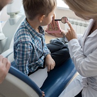 young boy at dentist