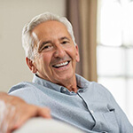 man sitting on a couch