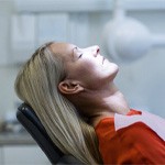 Woman relaxed in the dental chair