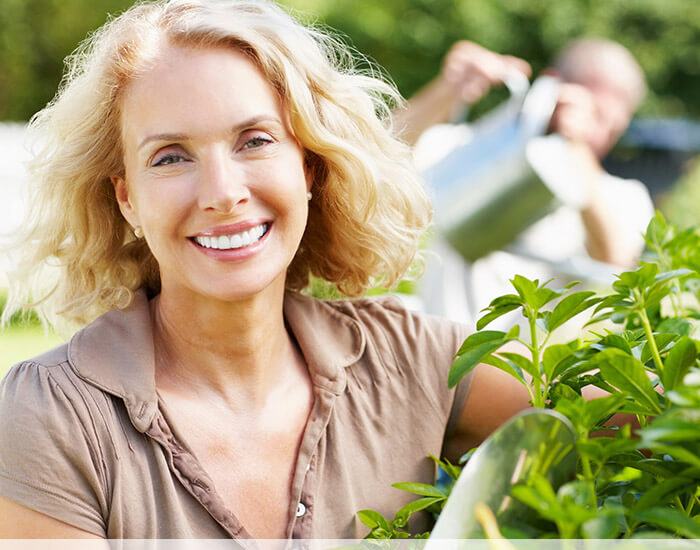 Older woman with flawless smile