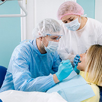 patient getting gum disease treatment in Bellingham