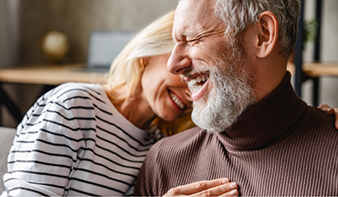 Senior couple laughing together