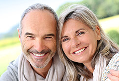 Happy older couple smiling