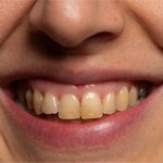 Close up of a yellow smile