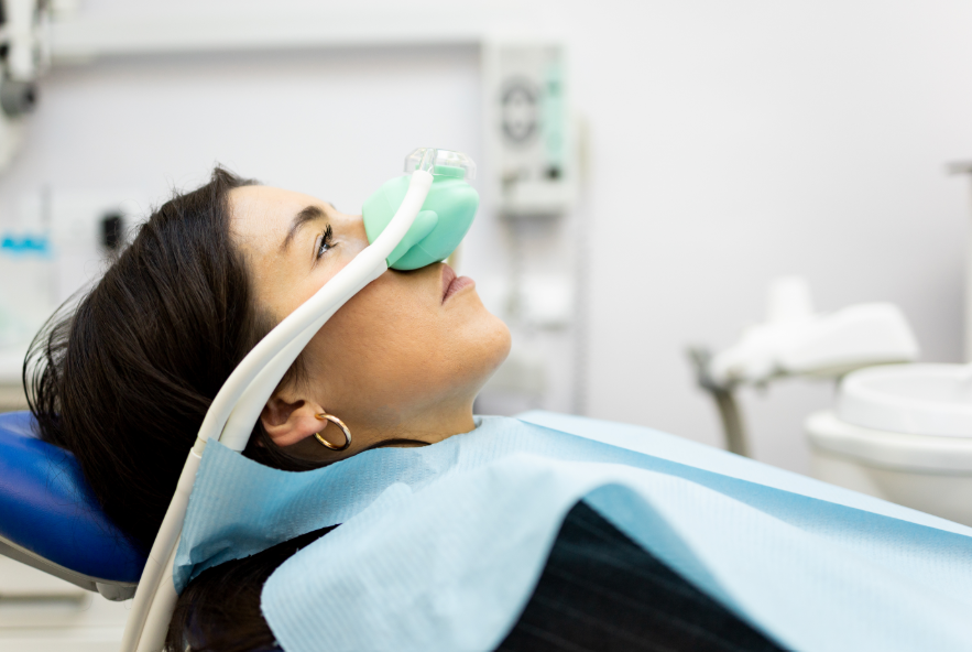 Patient undergoing dental sedation