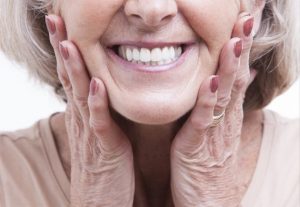 a closeup of a patient smiling 